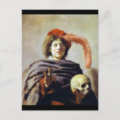 Jonge Man met een schedel Briefkaart (Voorkant)