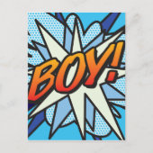 JONGE man Retro strip Pop Art Briefkaart (Voorkant)