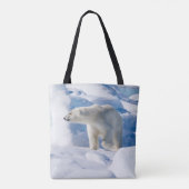 Jonge mannelijke ijsbeer tote bag (Achterkant)