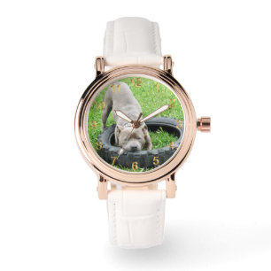 Jonge mannelijke stafylokokken met zijn band, horloge