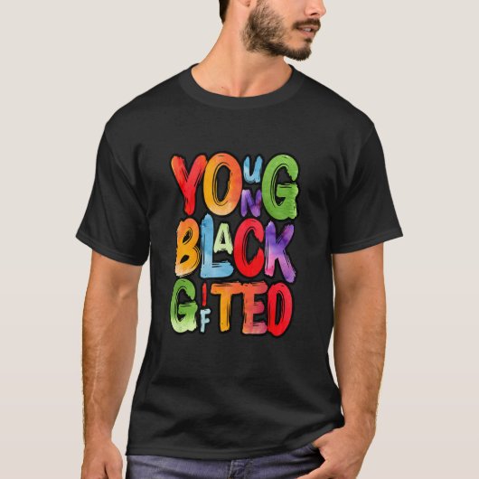 Jonge Mannen en zwarte vrouwen Kinder Black Histor T-shirt (Voorkant)