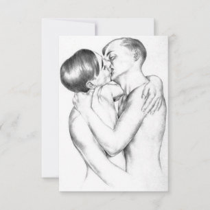 Jonge Mannen in de liefde ( Gay Art) Kaart