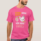 Jonge Mannen maken meisjes donkerder T-shirt (Voorkant)