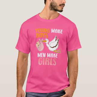 Jonge Mannen maken meisjes donkerder T-shirt