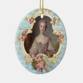 Jonge Marie Antoinette-kerstversiering Keramisch Ornament (Rechts)