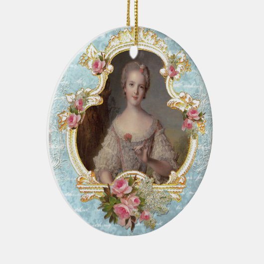 Jonge Marie Antoinette-kerstversiering Keramisch Ornament (Rechts)