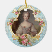 Jonge Marie Antoinette-kerstversiering Keramisch Ornament (Voorkant)