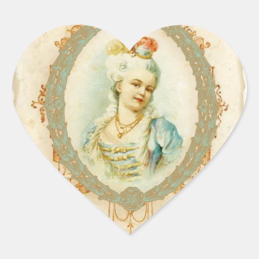 Jonge Marie Antoinette Portret Stickers Labels (Voorkant)