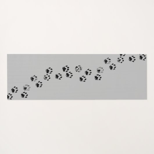 JONGE MAT-CAT- OF DOG PAW PRINTS/TRACKS YOGAMAT (Achterkant (horizontaal))