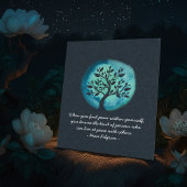 JONGE MEDEDINGINGENCitaten Elegant Waterverf Tree Poster