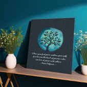 JONGE MEDEDINGINGENCitaten Elegant Waterverf Tree Poster