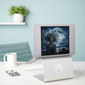 Jonge Medusa door de Maan & Oceaan Sticker (Laptop op bureau)