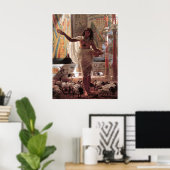 Jonge meid die de Heilige Ibises voedt op Karnak. Poster (Thuiskantoor)