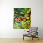 Jonge meid in een appelboomgaard wandkleed (In situ)