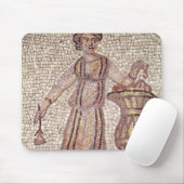 Jonge meid met bloemen muismat (Met muis)