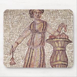 Jonge meid met bloemen muismat