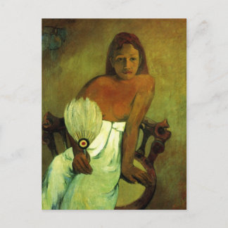 Jonge meid met fan - Paul Gauguin Briefkaart