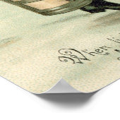 Jonge meid met Holly en Lantern Poster (Hoek)