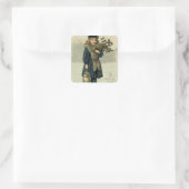Jonge meid met Holly en Lantern Vierkante Sticker (Tas)