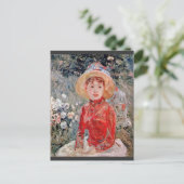 Jonge meid met kooi van Berthe Morisot Briefkaart (Staand voorkant)