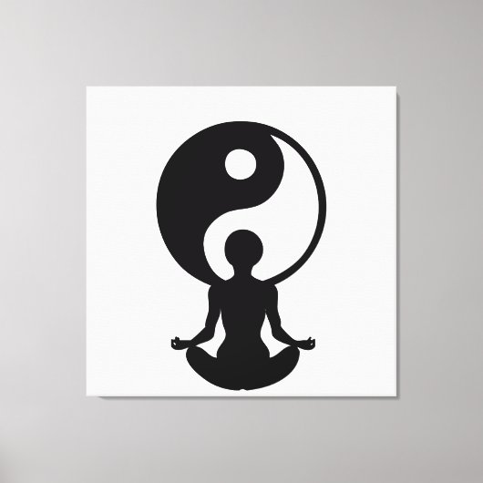 Jonge meisje dat yoga oefent canvas afdruk (Voorkant)