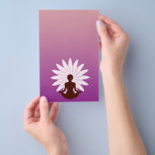 Jonge meisje dat yoga oefent flyer (Hand)