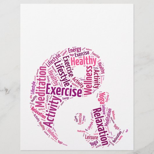 Jonge meisje dat yoga oefent onder het Yin Yang-sy Flyer (Voorkant)