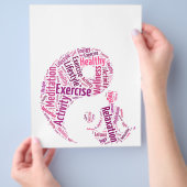 Jonge meisje dat yoga oefent onder het Yin Yang-sy Flyer (Hand)