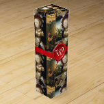 JONGE MEISJE, GRAPE VINEYARD RED WAX SEAL MONOGRAM WIJN GESCHENKDOOS<br><div class="desc">Schilderend schilderij van hangende druiven met blauw lintje.Prachtige blondjonge meid in prachtige jurk en goudjuwelen met rood pet en witte veren met een bord vol rode gele druiven, druiven, rode groene herfstbladeren met een meerlandschap op de achtergrond ( Salome ) door de Duitse schilder Lucas Cranach de Ouderen 1530 .Classic,...</div>