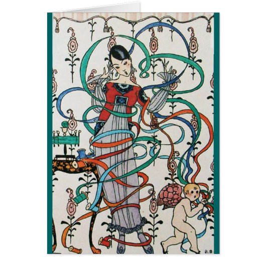 JONGE MEISJE, KORFUL RIBBON SWIRLS, CUPID, Birthda (Voorkant)