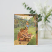 Jonge meisjes die Kava bereiden - Briefkaart (Staand voorkant)