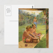 Jonge meisjes die Kava bereiden - Briefkaart (Voorkant / Achterkant)