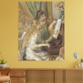 Jonge meisjes in de Piano Canvas Afdruk (Insitu (Woonkamer))