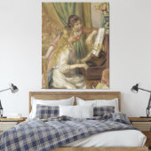 Jonge meisjes in de Piano Canvas Afdruk (Insitu (Slaapkamer))