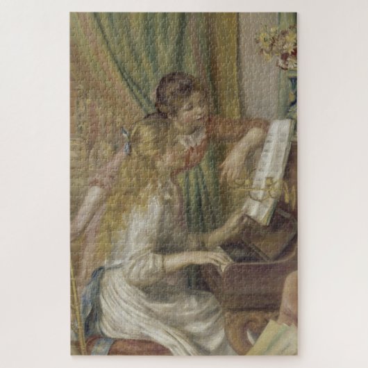 Jonge meisjes in de Piano Legpuzzel (Verticaal)