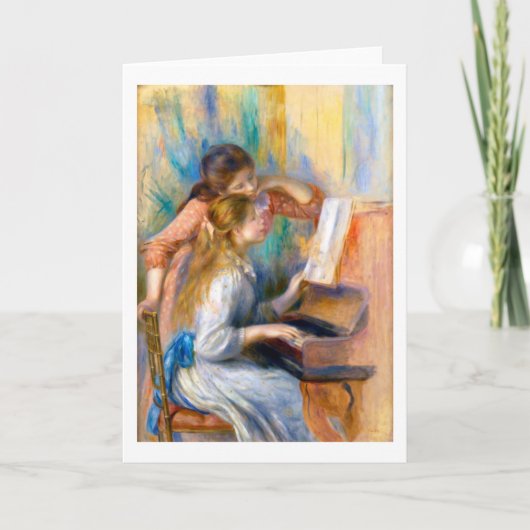 Jonge meisjes in de Piano, Renoir Kaart (Voorkant)