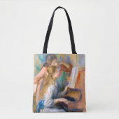 Jonge meisjes in de Piano, Renoir Tote Bag (Voorkant)