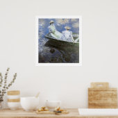 Jonge meisjes in de roeiboot poster (Keuken)