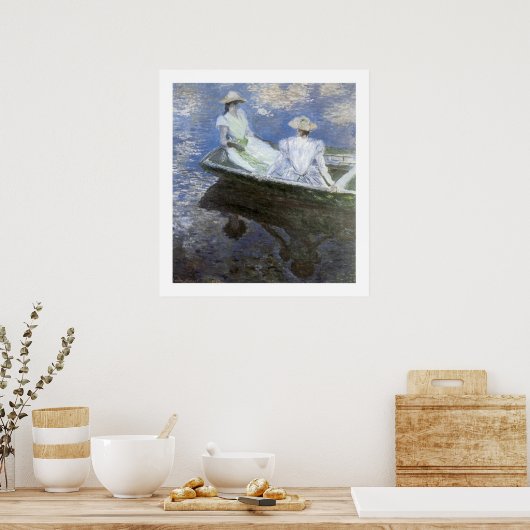 Jonge meisjes in de roeiboot poster (Keuken)