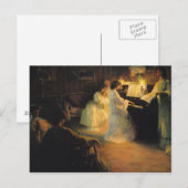 Jonge meisjes in een Piano, 1906 Briefkaart (Voorkant / Achterkant)
