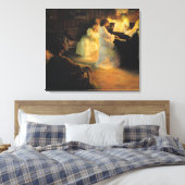 Jonge meisjes in een Piano, 1906 Canvas Afdruk (Insitu (Slaapkamer))