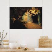 Jonge meisjes in een Piano, 1906 Poster (Keuken)