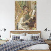 Jonge meisjes in Piano door Pierre-Auguste Renoir Canvas Afdruk (Insitu (Slaapkamer))