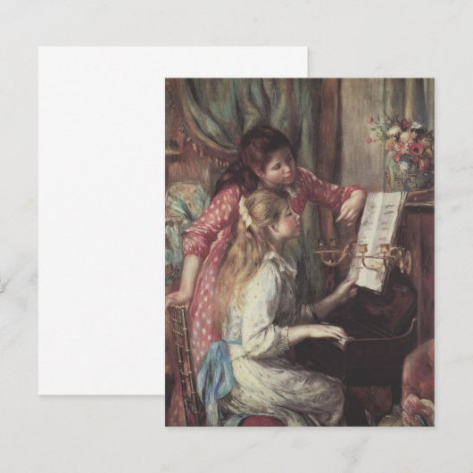 Jonge meisjes in Piano door Pierre Renoir (Voorkant / Achterkant)