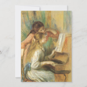 Jonge meisjes in Piano door Pierre Renoir