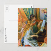 Jonge meisjes in Piano door Pierre Renoir Briefkaart (Voorkant / Achterkant)
