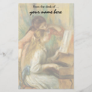 Jonge meisjes in Piano door Pierre Renoir Briefpapier