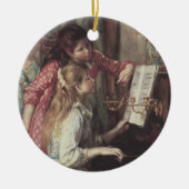 Jonge meisjes in Piano door Pierre Renoir Keramisch Ornament (Voorkant)