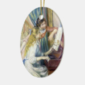Jonge meisjes in Piano door Pierre Renoir Keramisch Ornament (Links)