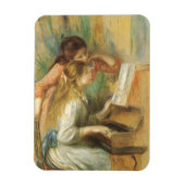Jonge meisjes in Piano door Pierre Renoir Magneet (Verticaal)